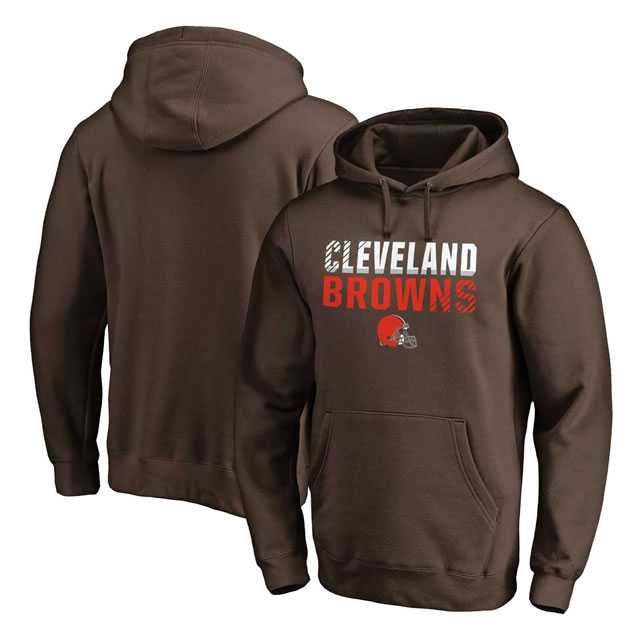 Cleveland Browns NFL Pro Line by Fanatics Branded Brown Iconic Collection Fade Out Pullover Hoodie 90Hou